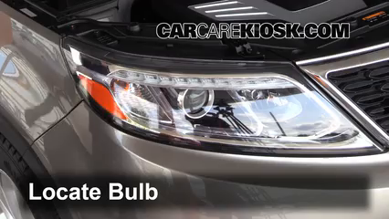 2014 Kia Sorento EX 3.3L V6 Lights Turn Signal - Front (replace bulb)